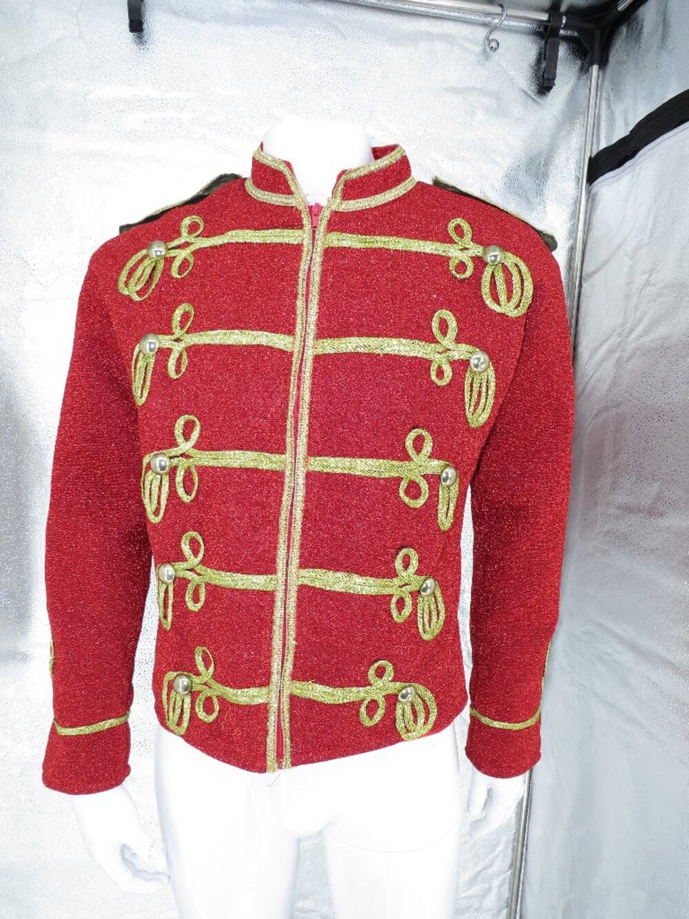 Michael Jackson Military Jacket Red Gold Medium Costume Parade Popstar 80s